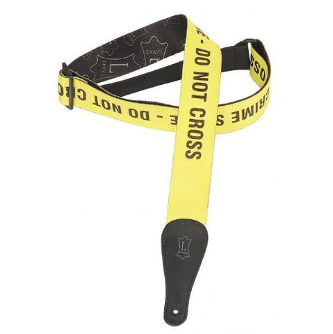 Levy's Polyester Guitar Strap, Crime Scene Yellow