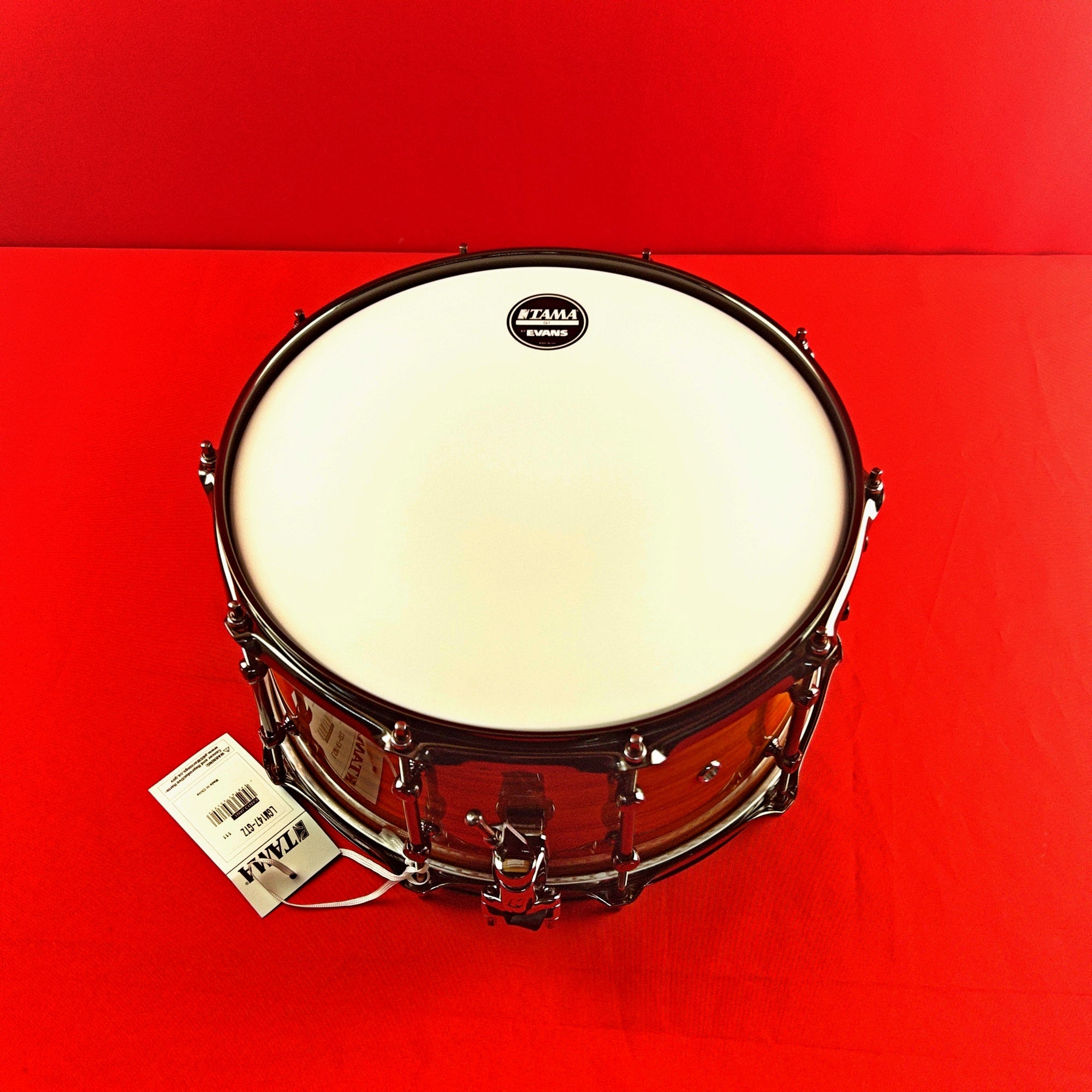 [USED] Tama LGM147GTZ SLP 2022 Limited Edition 14" X 7" Snare Drum, Gloss Tangerine Zebrawood