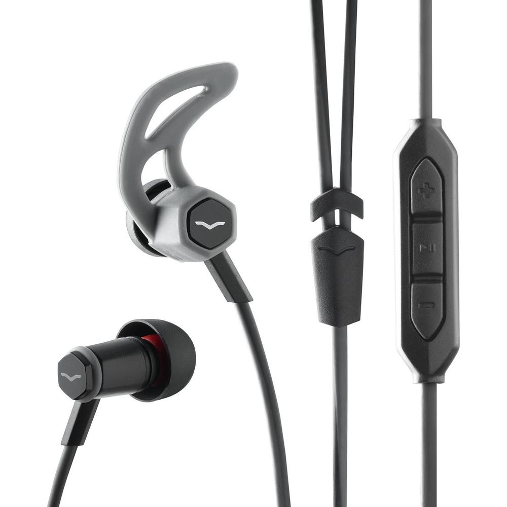 V-MODA FORZA IN-EAR HYBRID SPORT HEADPHONES WITH 3-BUTTON REMOTE & MICROPHONE - APPLE DEVICES, BLACK