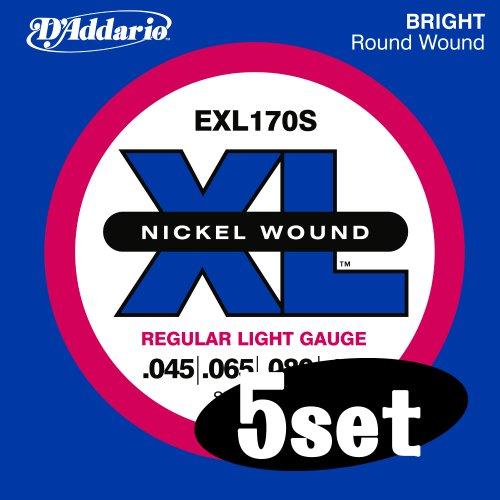 D'Addario EXL170S 45-100 Nickel Wound Bass Guitar Strings, Short Scale