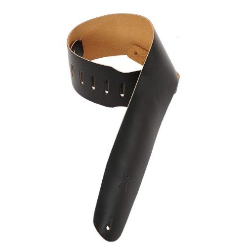 Levy's 3.5" Leather Guitar Strap, Black