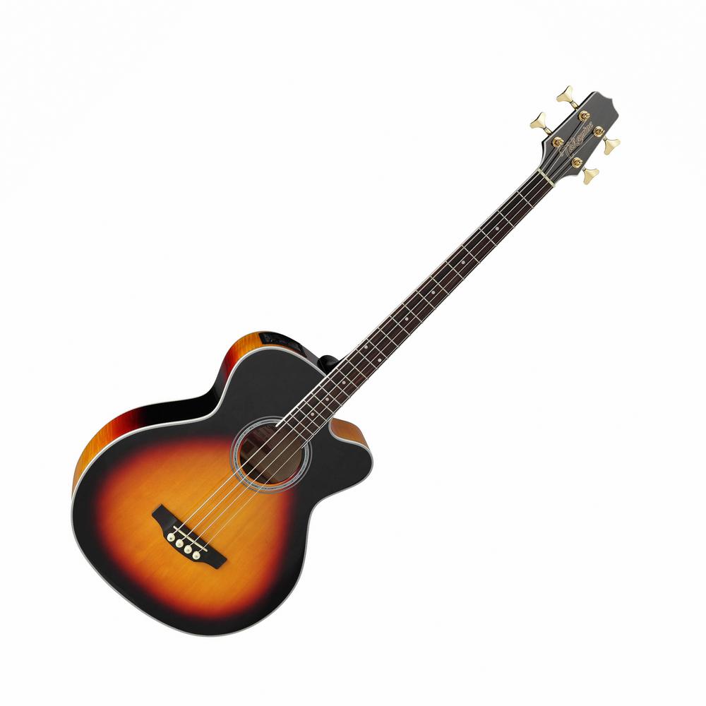 Takamine GB72CE BSB Acoustic/ Electric Bass Guitar, Black Sunburst