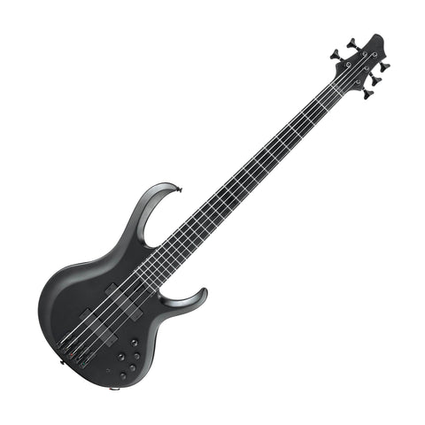 Ibanez BTB625EXBKF 5 String BTB Series Electric Bass Guitar, Black Flat