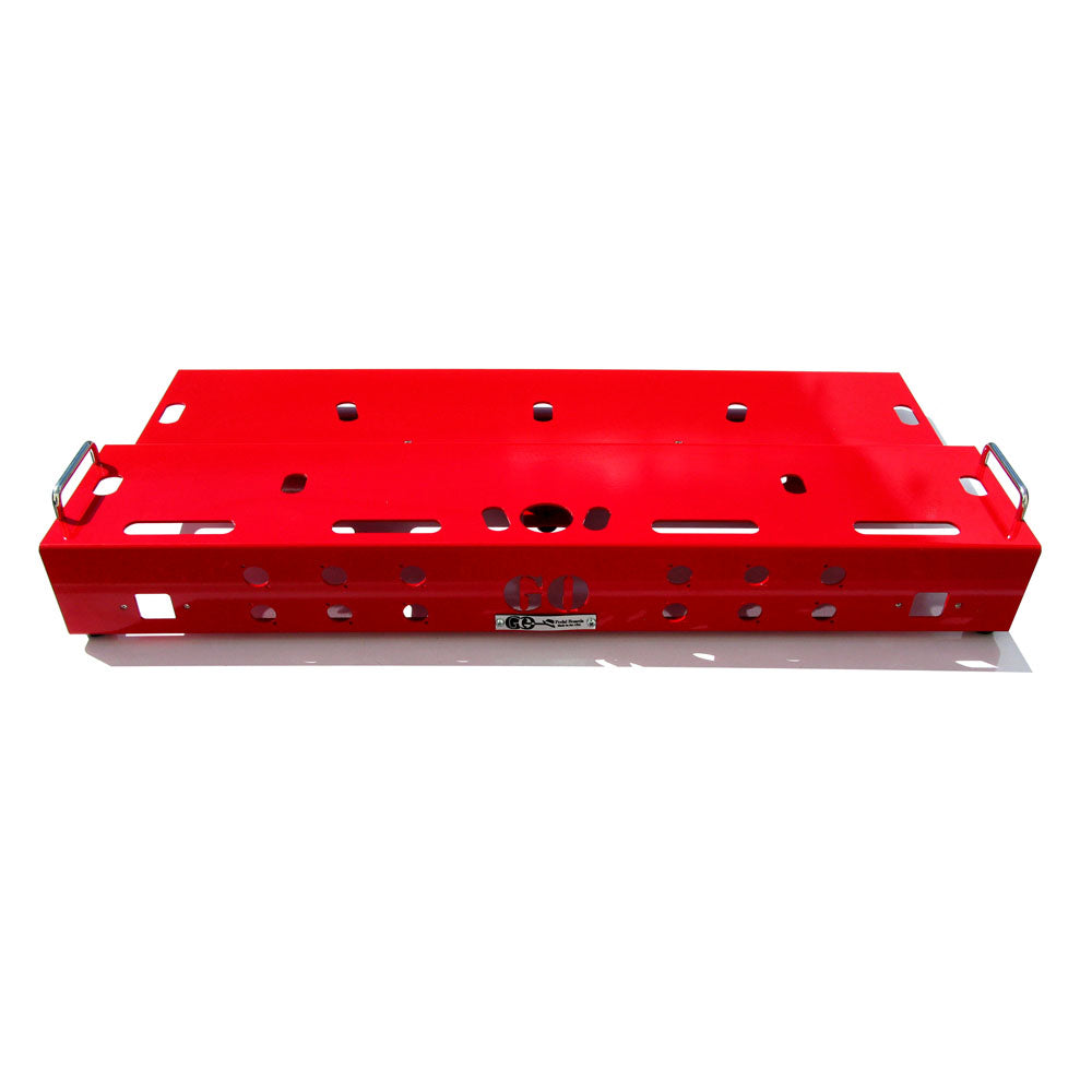 GO Pedalboards 2T36ATA 2-Tier 36-inch Aluminum Pedalboard w/ATA Flight Case, Red