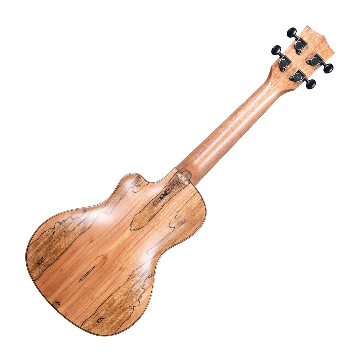 Kala KA-SSTU-SMC-C Solid Spruce Top Concert Cutaway Travel Ukulele w/Gig Bag, Natural Satin