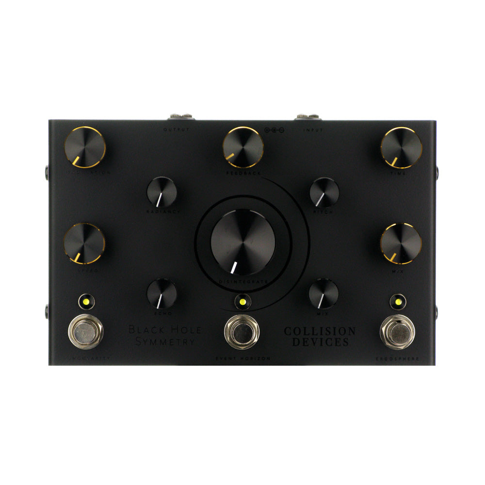 Collision Devices Black Hole Symmetry Delay Reverb Fuzz, Full Black (Limited Edition)