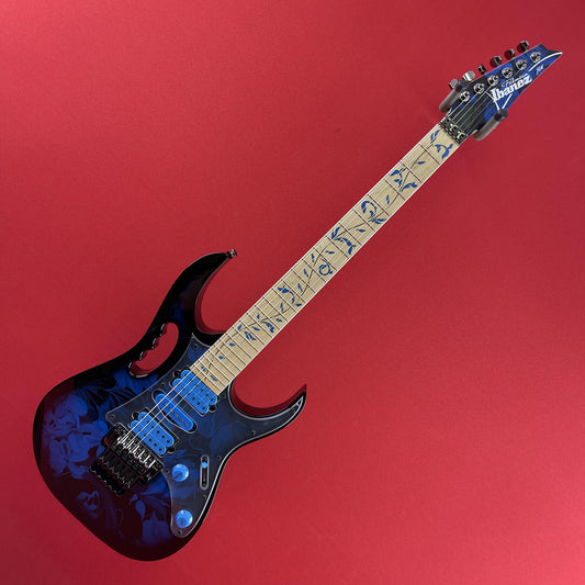 [USED] Ibanez JEM77P Steve Vai Signature JEM Premium Series Electric Guitar, Blue Floral Pattern