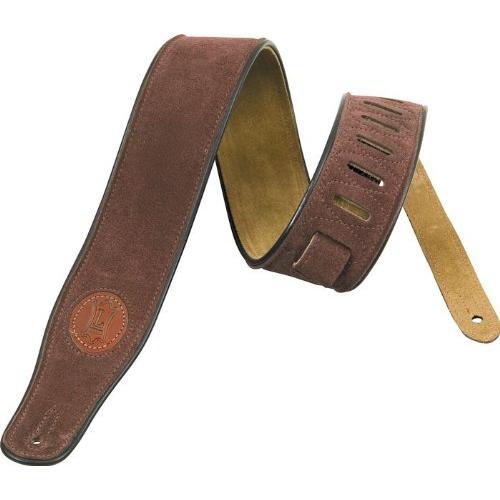 Levy's 2.5" Suede Guitar Strap, Brown