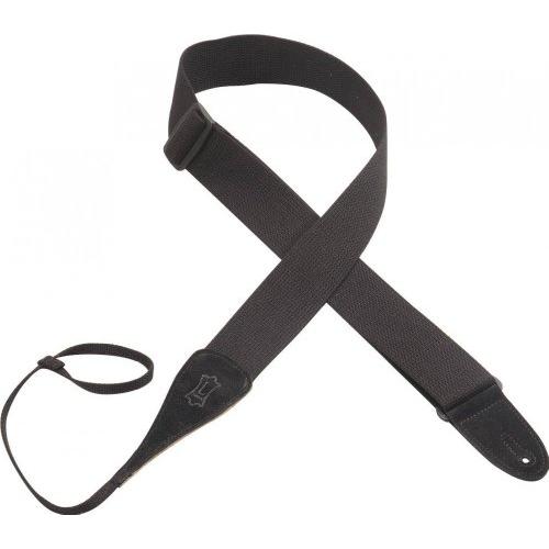 Levy's 2" Cotton Acoustic Guitar Strap, Black