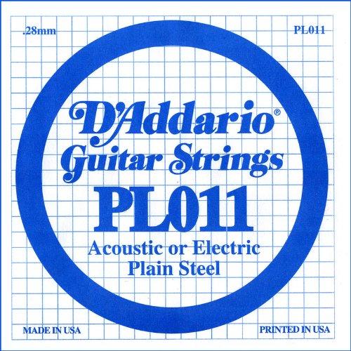 D'Addario PL011 Plain Steel Guitar Single String, .011