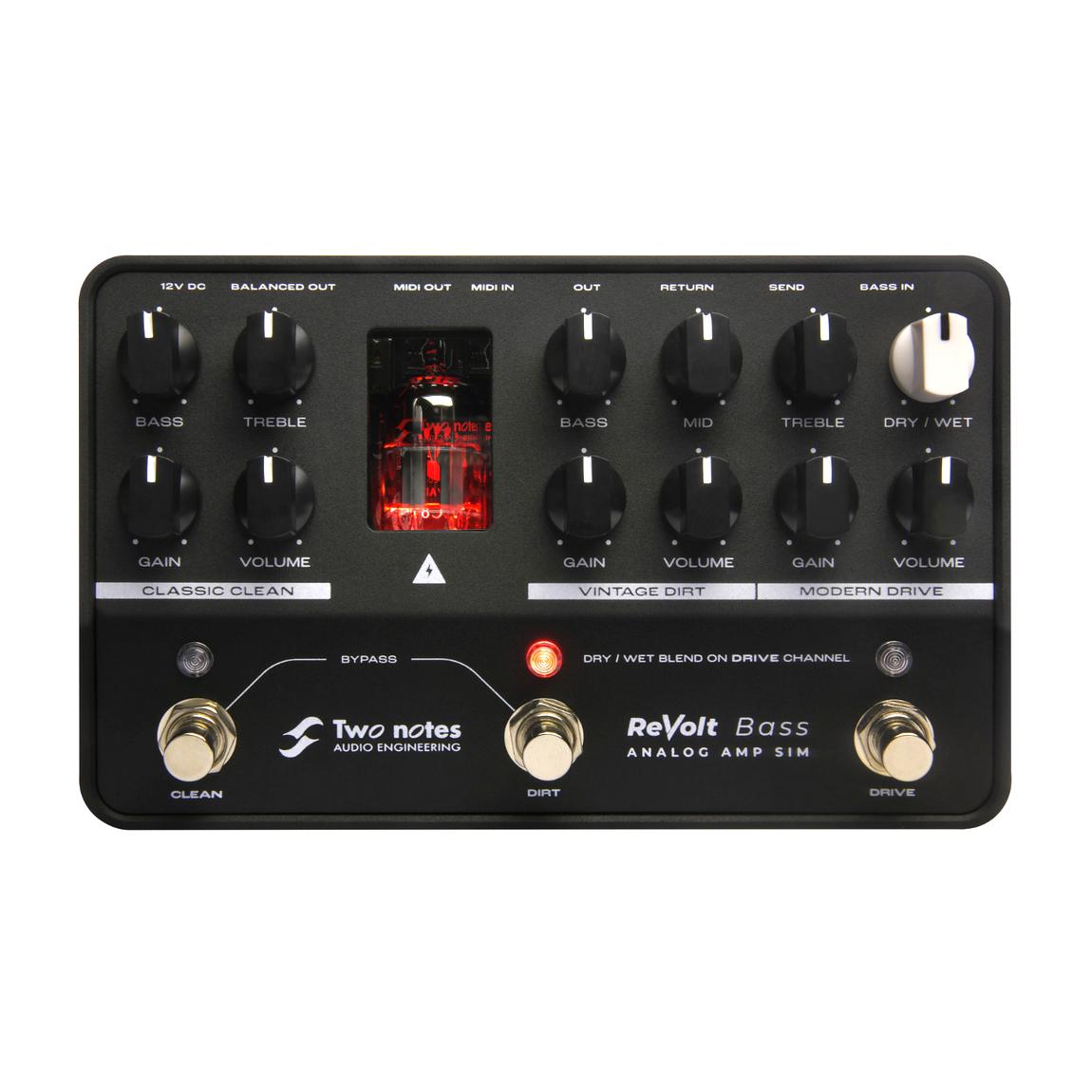 Two Notes ReVolt Bass Analog 3 Channel Bass Preamp | guitar pedals