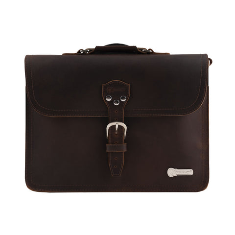 Charvel Leather Laptop Bag, Brown (Limited Edition)