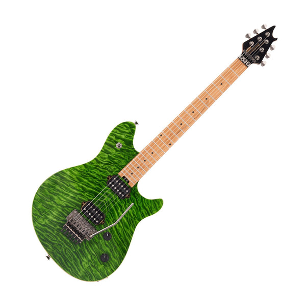 EVH Wolfgang Standard QM Electric Guitar, Transparent Green