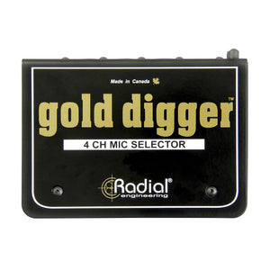 Radial Engineering Gold Digger 4-Channel Mic Selector