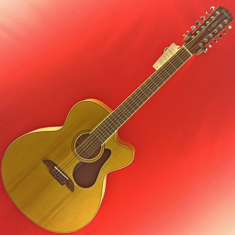 [USED] Alvarez AJ80CE-12 12-String Jumbo Acoustic-Electric Guitar, Natural (See Description)