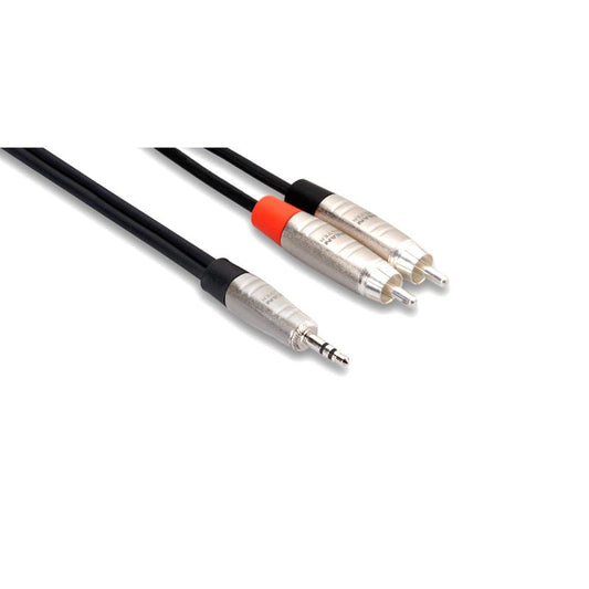 Hosa HMR-010Y Pro Y Cable 10ft, Rean 3.5MM TRS-2xRCA