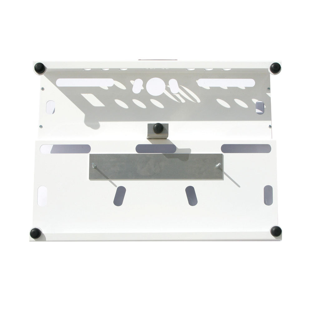 GO Pedalboards 2T24ATA 2-Tier 24-inch Aluminum Pedalboard w/ATA Flight Case, White