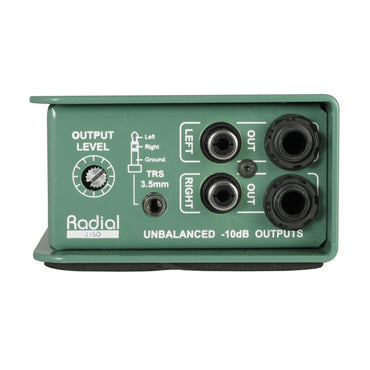 Radial J-ISO Jensen Transformer Equipped Stereo Isolator +4dB to -10dB Converter