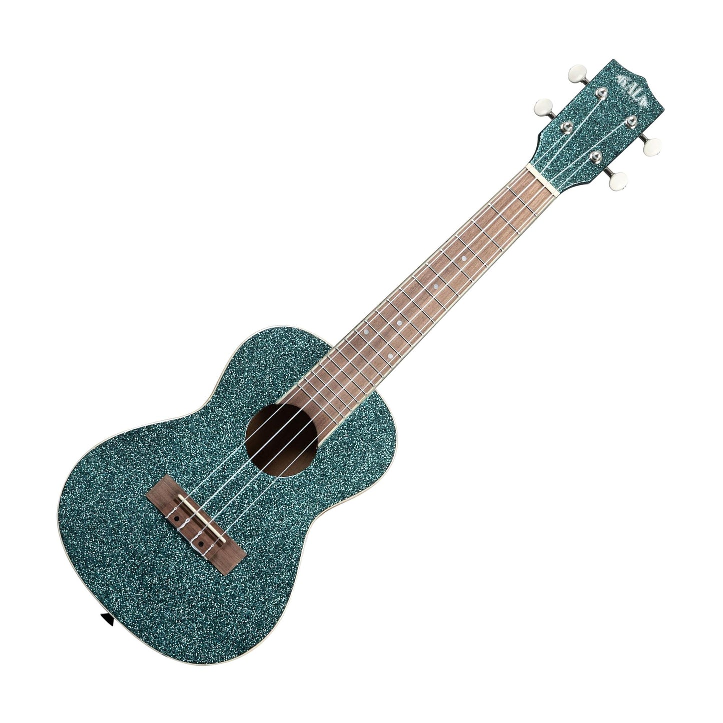 Kala KA-SPRK-AQUA Rhapsody In Blue Concert Ukulele, Aquamarine Sparkle