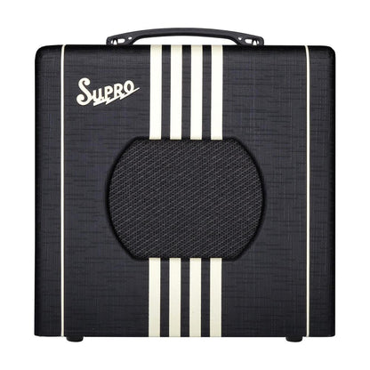 Supro 1818BC Delta King 8 1-Watt 1 X 8" Guitar Combo, Black w/Cream Stripes