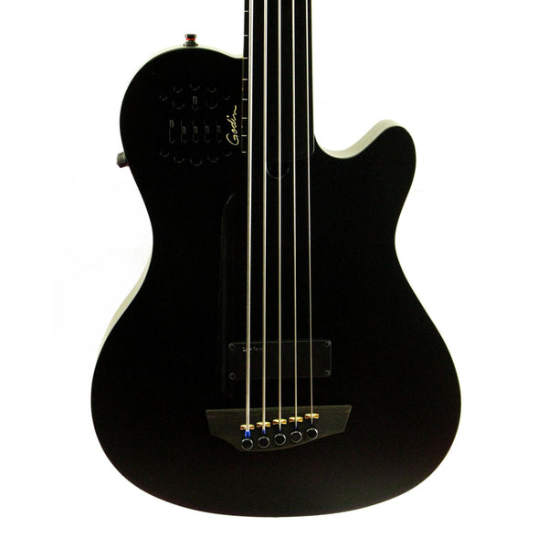Godin A5 Ultra Fretless Bass w/Gig Bag, Black
