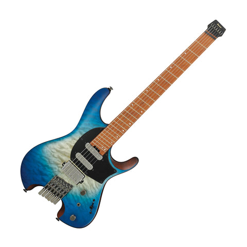 Ibanez QX54QMBSM Q Standard 6 String Electric Guitar, Blue Sphere Burst Flat