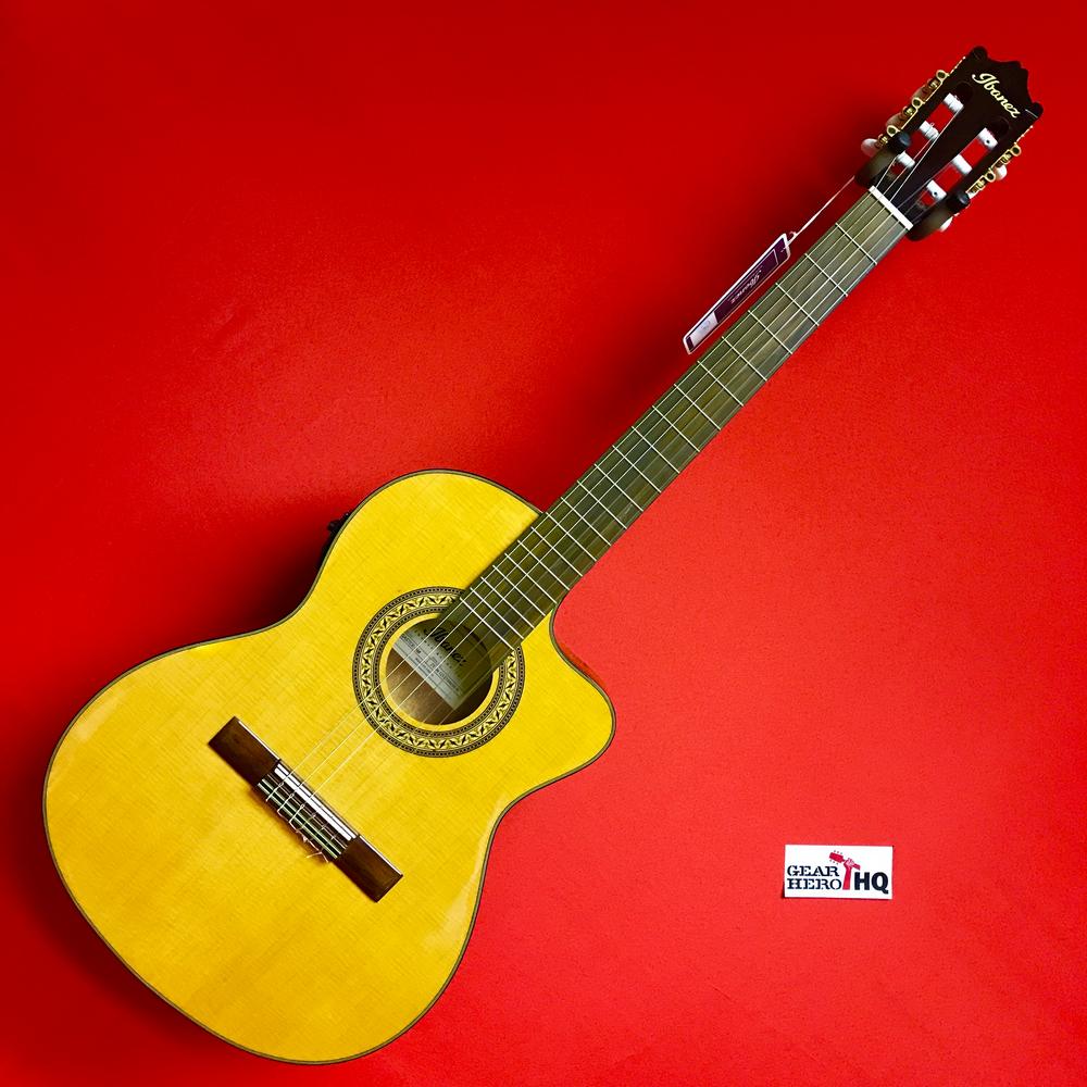 Ibanez GA Series GA5TCE Thinline Classical Acoustic-Electric Guitar Natural