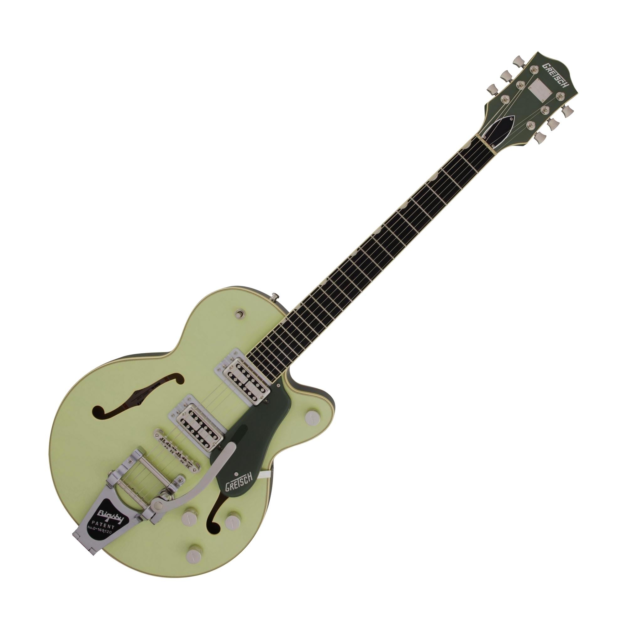 Gretsch G6659T Players Edition Broadkaster Jr. Center Block Single-Cut w/Bigsby, Two-Tone Smoke Green