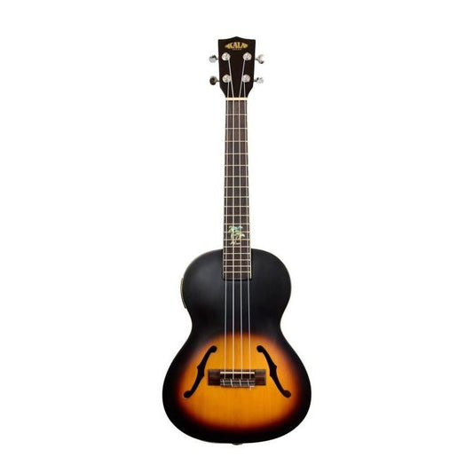 Kala KA-JTE Tenor Jazz Archtop Ukulele w/EQ, 2-Tone Sunburst