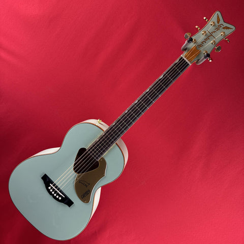 [USED] Gretsch G5021E Rancher Penguin Acoustic Electric Guitar, Mint Metallic (See Description)