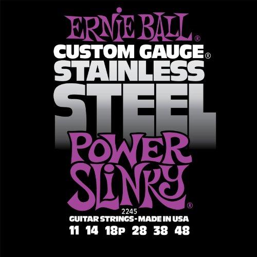 Ernie Ball 2245 Stainless Steel Power Slinky Set, .011 - .048