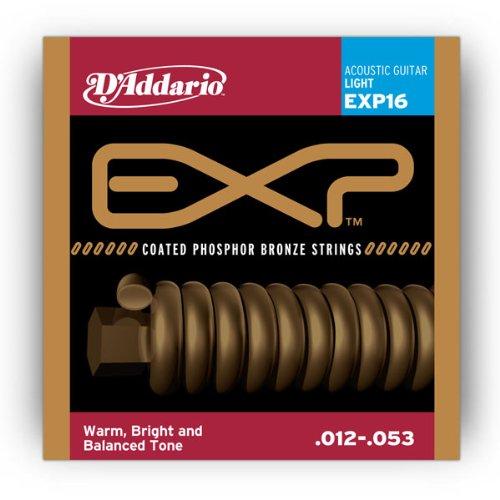 D'Addario EXP16 Coated Acoustic Guitar Strings, Light