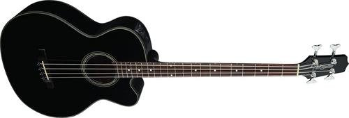 Takamine GB30CE BLK Jumbo Acoustic/ Electric Bass Guitar, Venetian Cutaway, Black