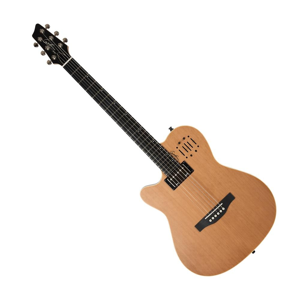 Godin A6 Ultra SG Left-Handed Acoustic Electric Guitar w/Gig Bag, Natural Semi-Gloss