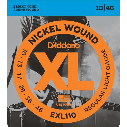 D'Addario EXL110 Electric Guitar Strings, Regular Light (.010-.046)