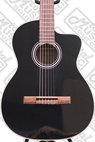 Takamine GC1CE BLK G Series Acoustic/ Electric Classical Cutaway Guitar, Black