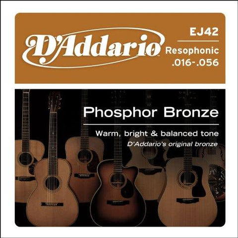D'Addario EJ42 Resophonic Guitar Strings .016-.056