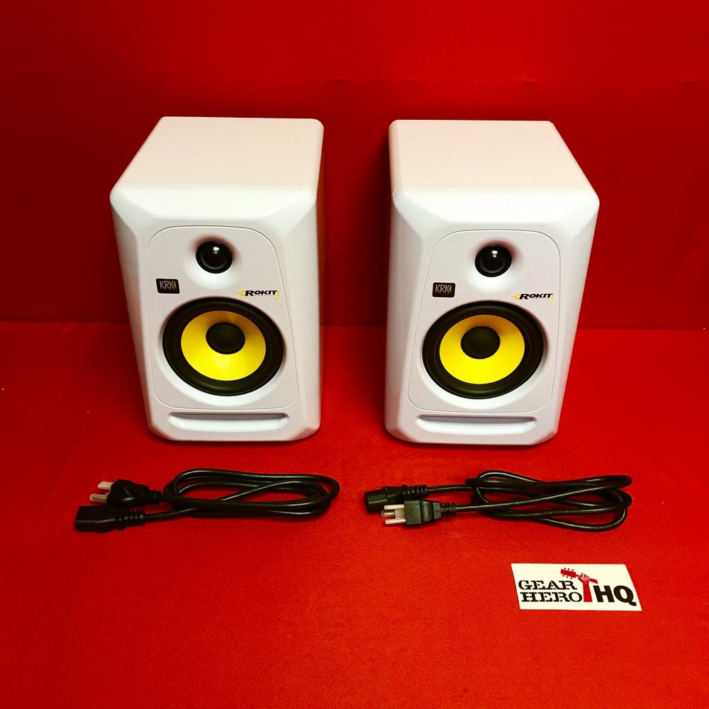 [USED] KRK RP5G3W-NA Rokit 5 Generation 3 Powered Studio Monitor - White - Pair