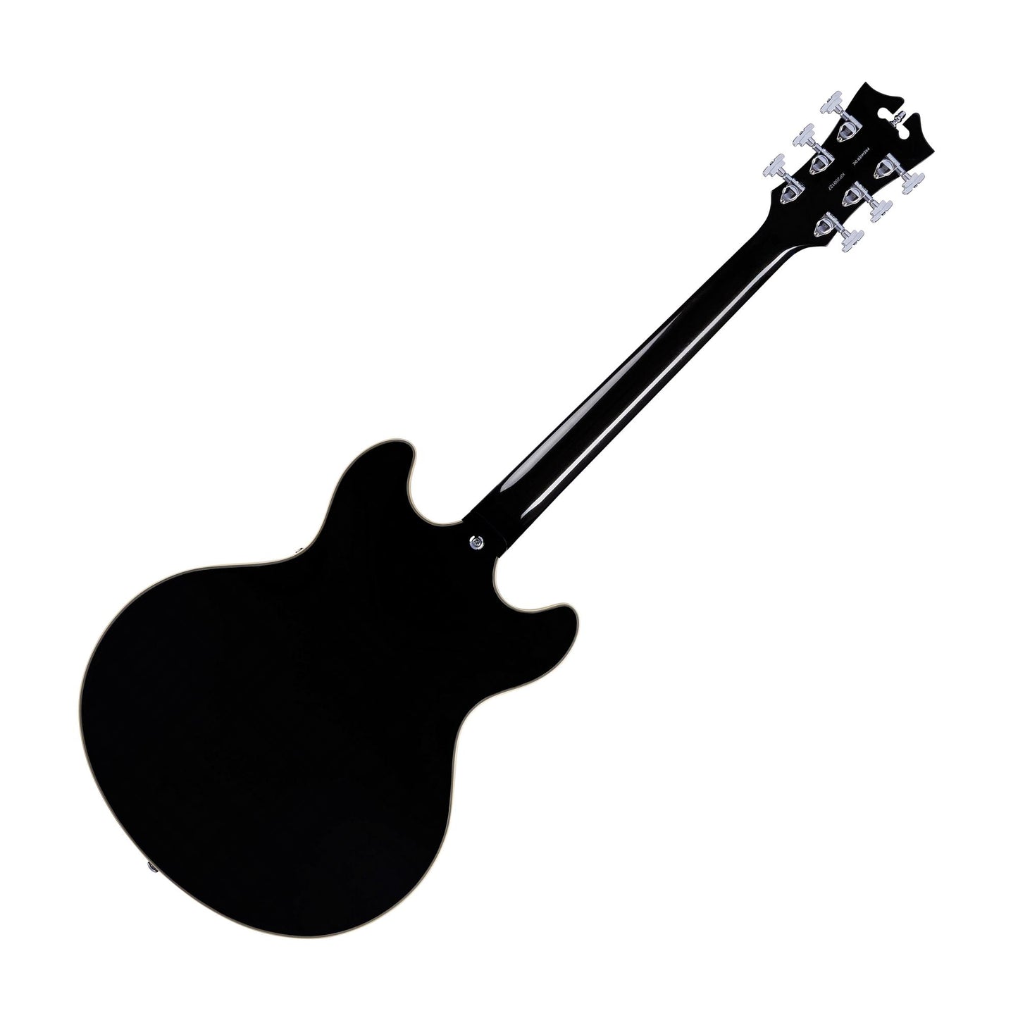 D'Angelico Premier DC Semi-Hollow Electric Guitar, Black Flake