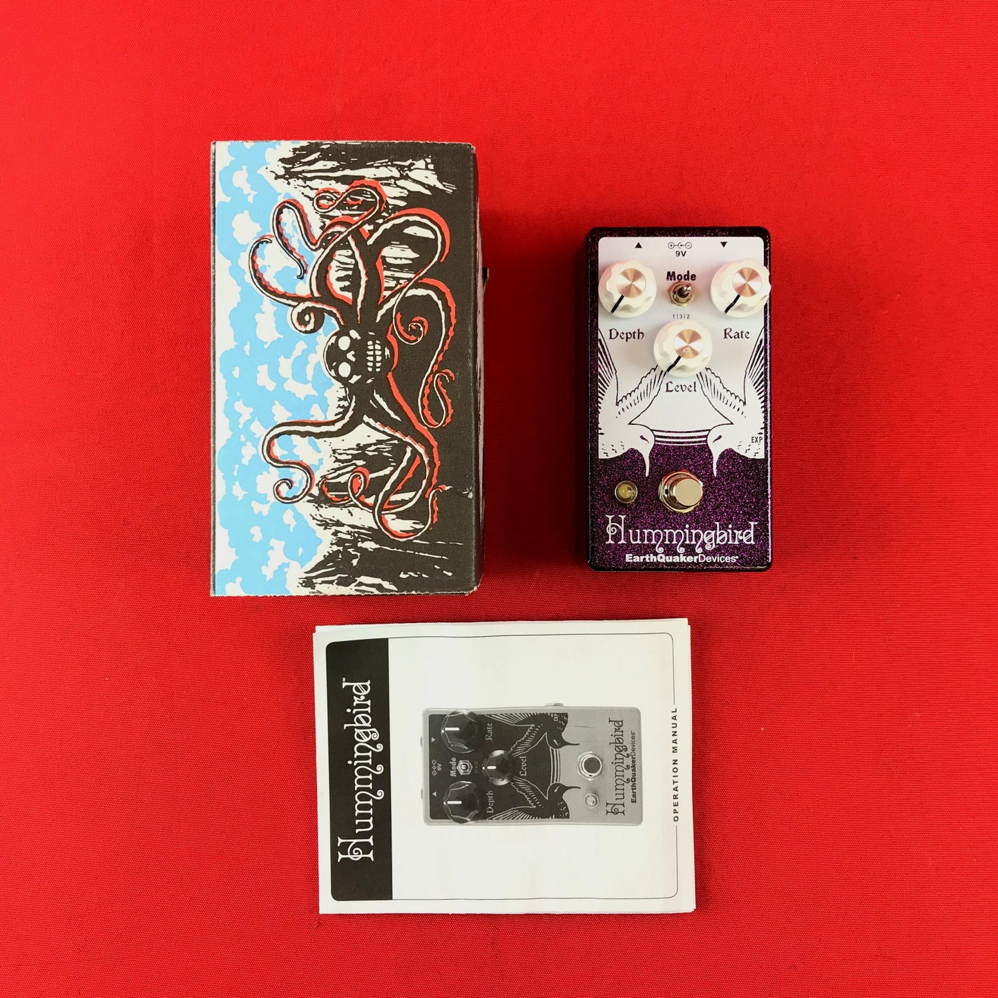 [USED] EarthQuaker Devices Hummingbird V4 Tremolo, Purple Sparkle (Gear Hero Exclusive)