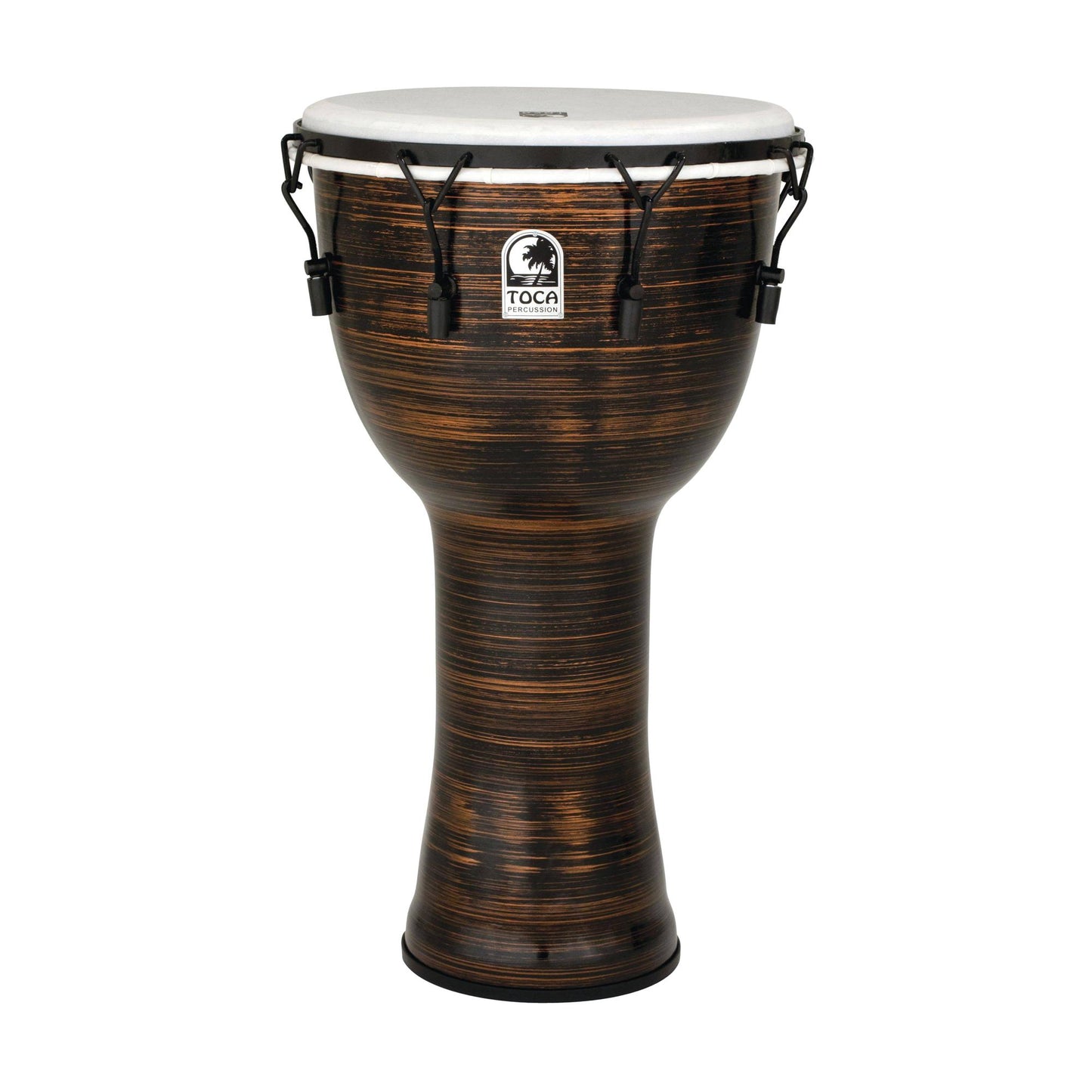 Toca TF2DM-14SCB Freestyle II Mechanically Tuned 14-Inch Djembe w/Gig Bag, Copper Spun Finish