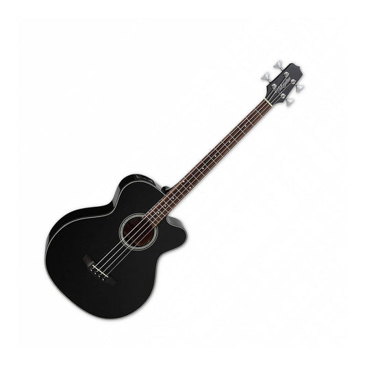 Takamine GB30CE BLK Jumbo Acoustic/ Electric Bass Guitar, Venetian Cutaway, Black