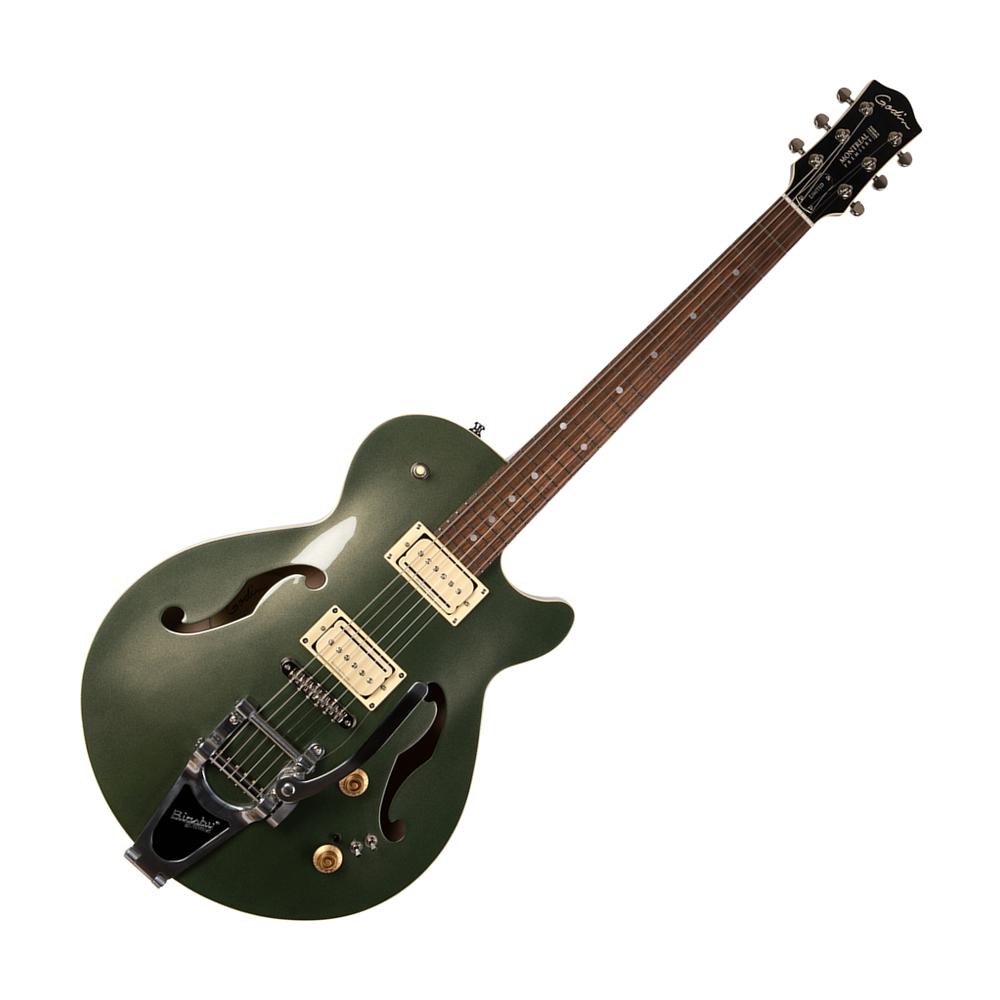 Godin Montreal Premiere Semi Hollow Body Electric Guitar w/Bigsby, Desert Green