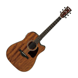 Ibanez AW54CEOPN Artwood Solid Top Dreadnought Acoustic Electric Guitar, Open Pore Natural