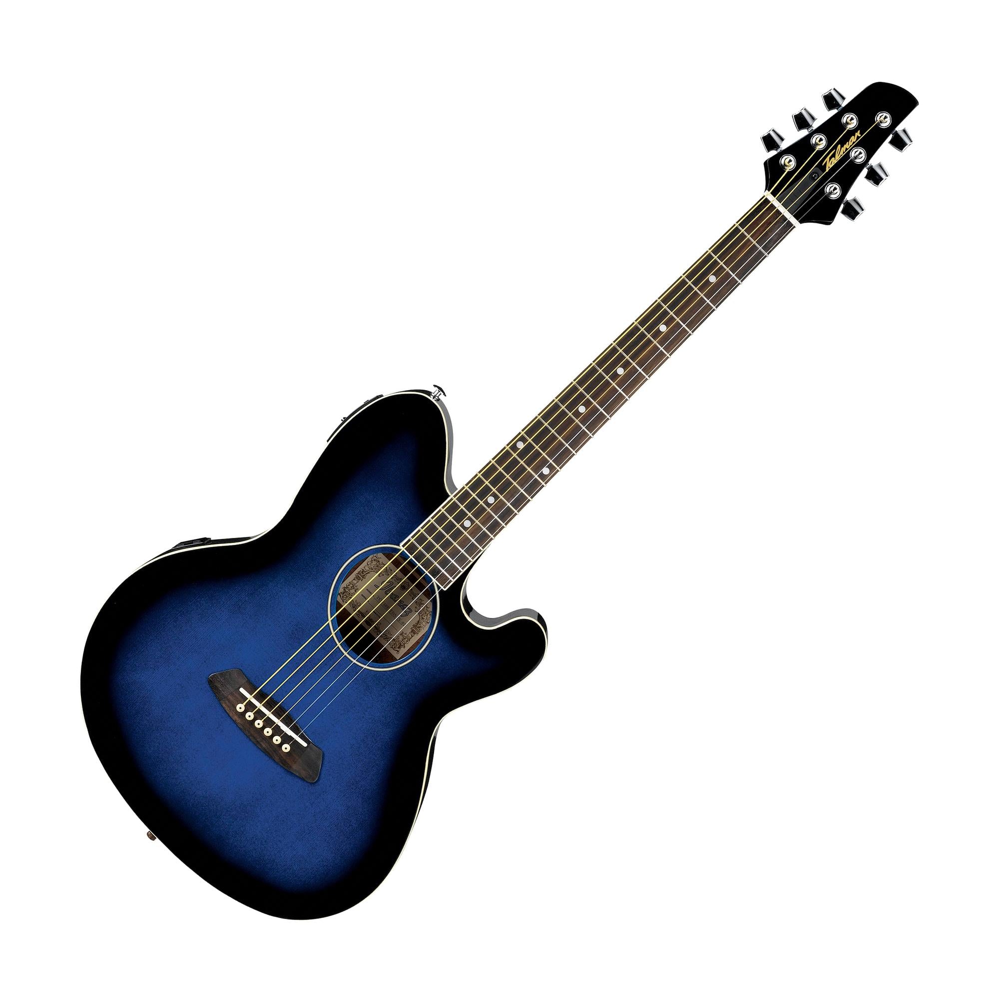 Ibanez TCY10ETBS Talman Acoustic Electric Guitar, Transparent Blue Sunburst