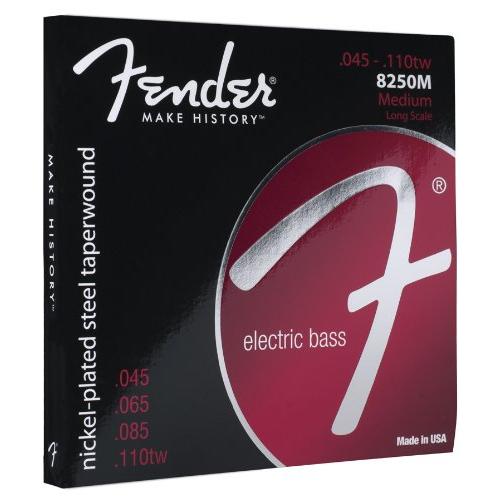 Fender Accessories 073-8250-406 Nickel Plated Bass Guitar Strings, Medium