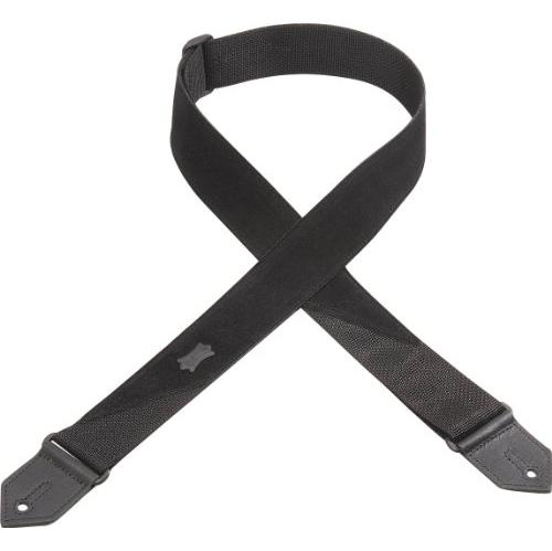 Levy's 2" Suede Guitar Strap, Black