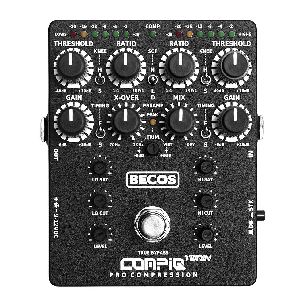 BECOS FX CompIQ TWAIN Dual Band/Stacked Compressor for Guitar and Bass (Gear Hero Exclusive)