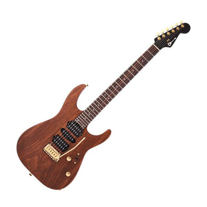 Charvel MJ DK24 HSH 2PT Electric Guitar w/Ebony Fretboard and Gig Bag, Natural Mahogany Figured Walnut Top