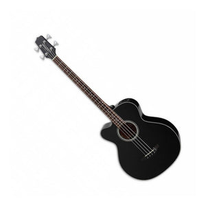 Takamine GB30CE LH BLK Left Handed Acoustic/ Electric Bass Guitar, Venetian Cutaway, Black